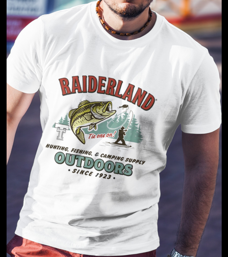Texas Tech Red Raiders Raiderland Outdoors Hunting Fishing Camping Since 1923 T-Shirt