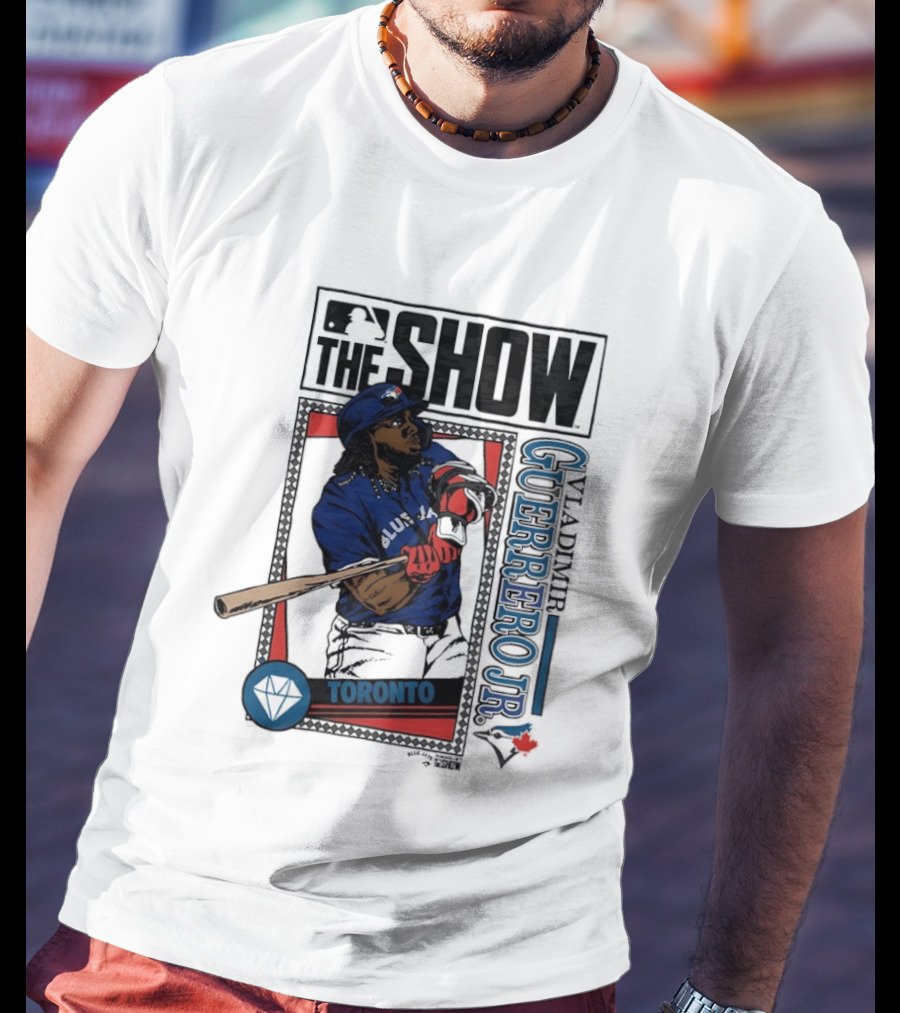 MLB The Show Vladimir Guerrero Jr 27 Toronto Blue Jays Caricature T-Shirt