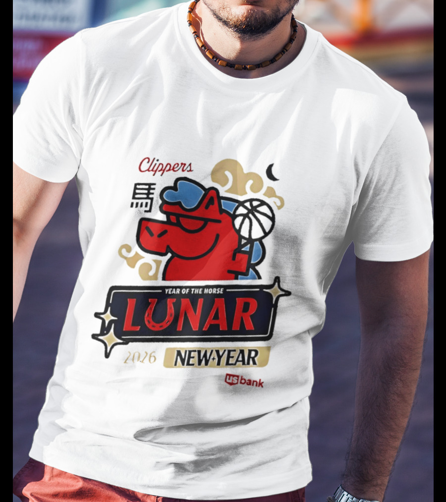 Clippers Lunar New Year 2026 Year Of The Horse NBA T-Shirt