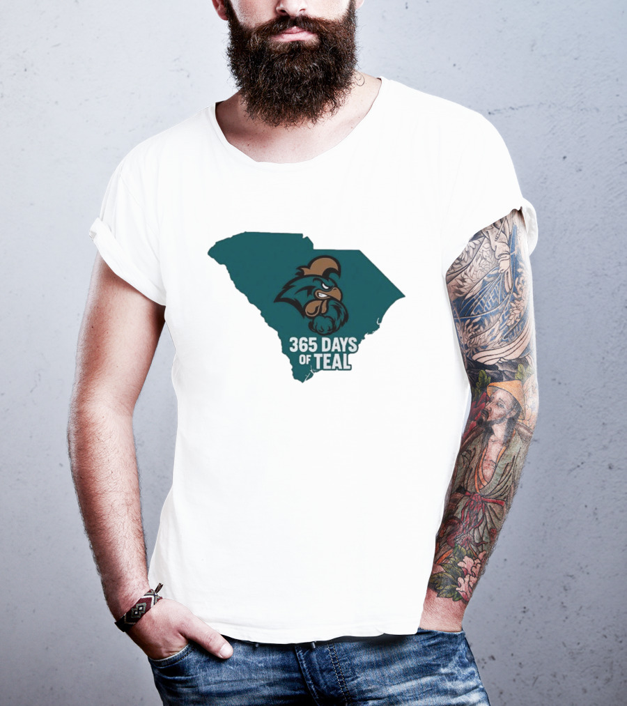 Coastal Carolina 365 Days Of Teal South Carolina Chanticleers T-Shirt