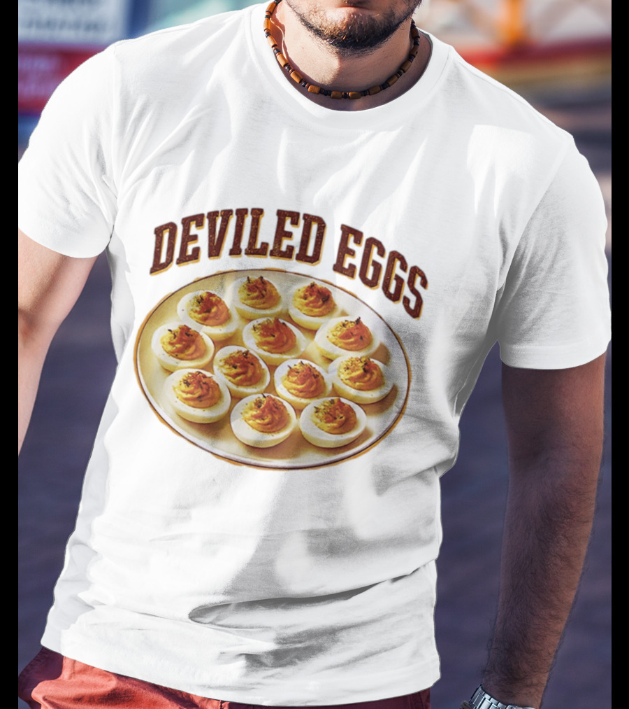 Deviled Eggs Plate Vintage Snack Classic Retro Style 2025 T-Shirt