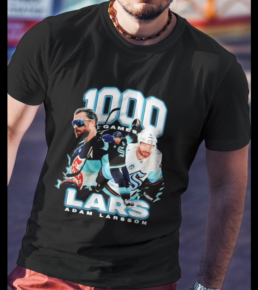 Adam Larsson 1000 Games Lars Hockey Milestone T-Shirt