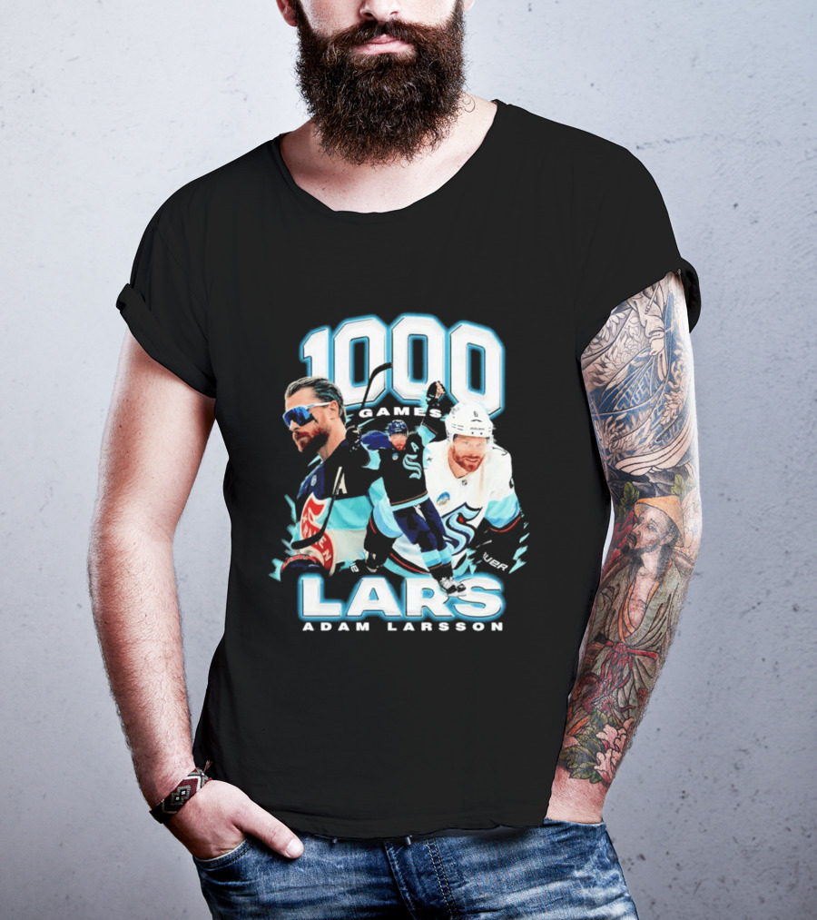Adam Larsson 1000 Games Lars Hockey Milestone T-Shirt