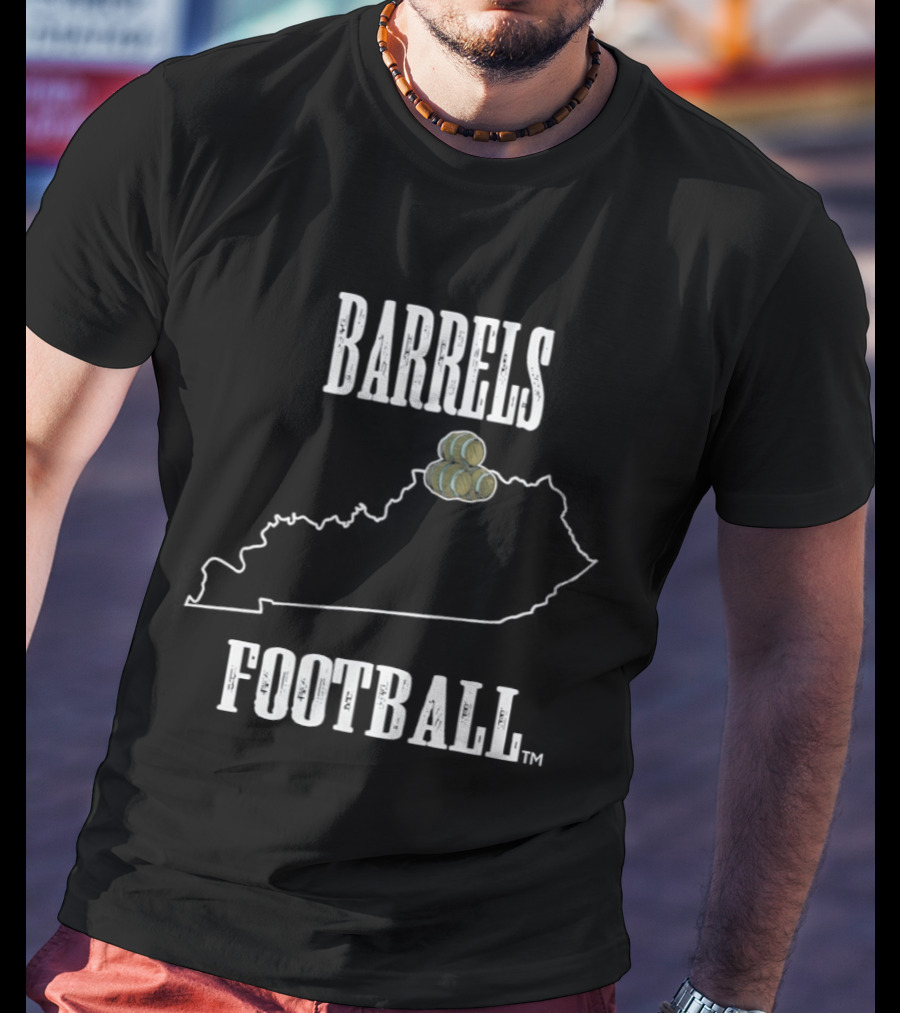 Kentucky Barrels Arena Football Barrels Football Map T-Shirt