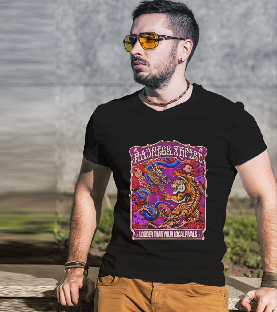 Madness TKFEST Louder Than Your Local Rivals Tiger Dragon Showdown T-Shirt