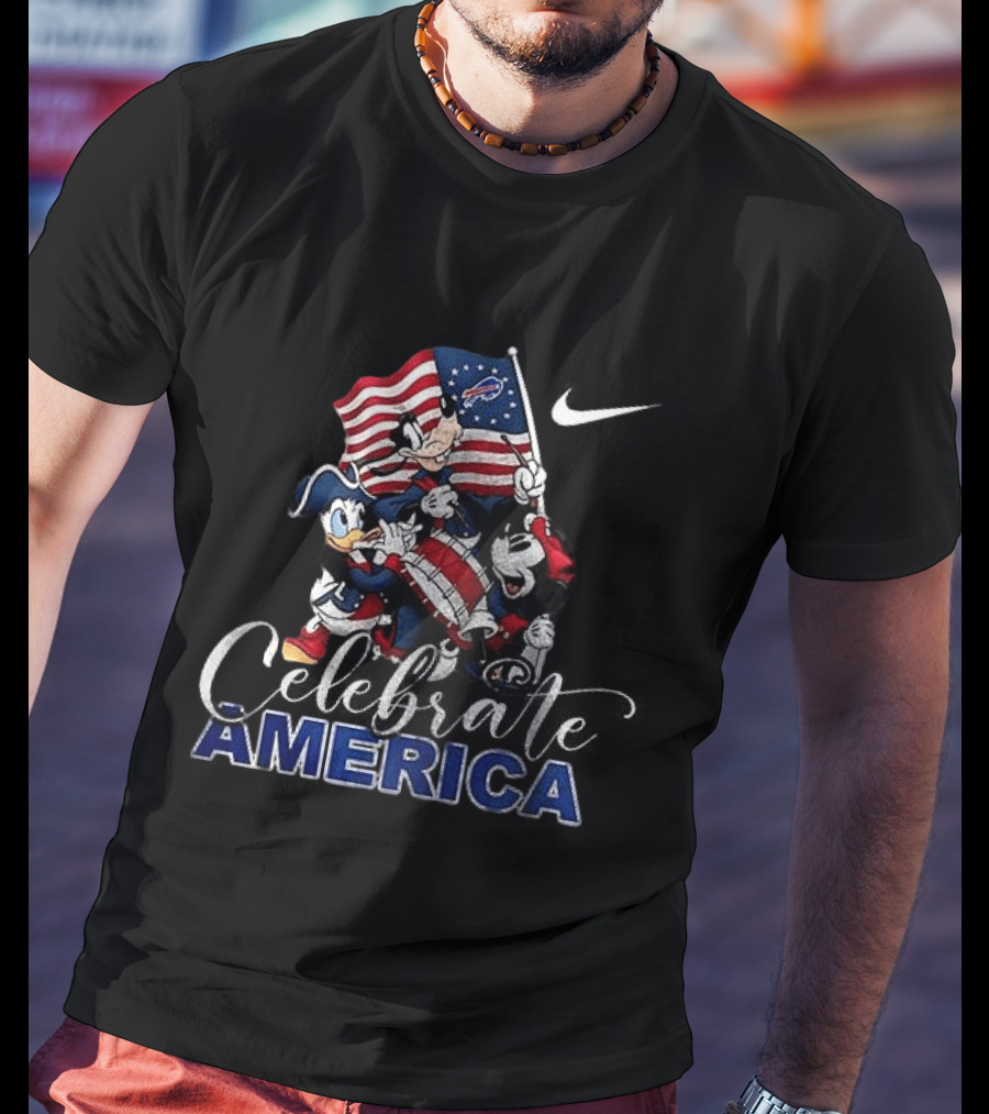Buffalo Bills Mickey Mouse Celebrate America 250th Anniversary Nike Football T-Shirt