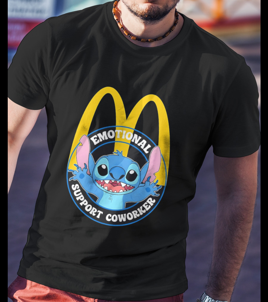 McDonald's Emotional Support Coworker Stitch T-Shirt