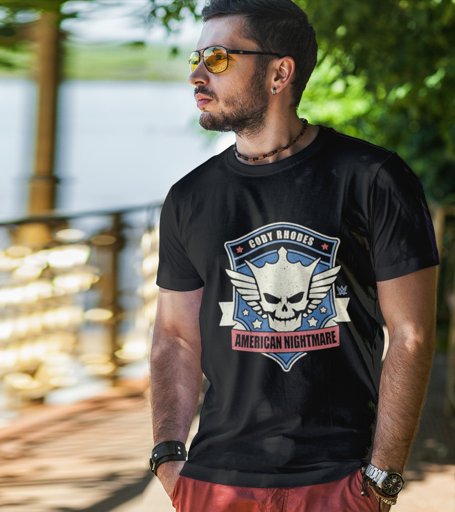 Cody Rhodes American Nightmare Skull Wings WWE Stars T-Shirt