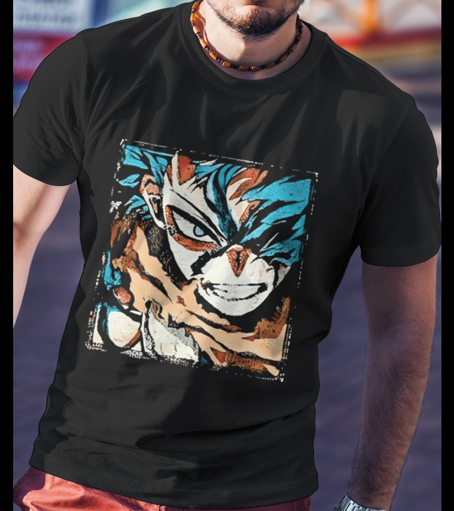 My Hero Academia Trippy Deku Blue And Red Abstract T-Shirt