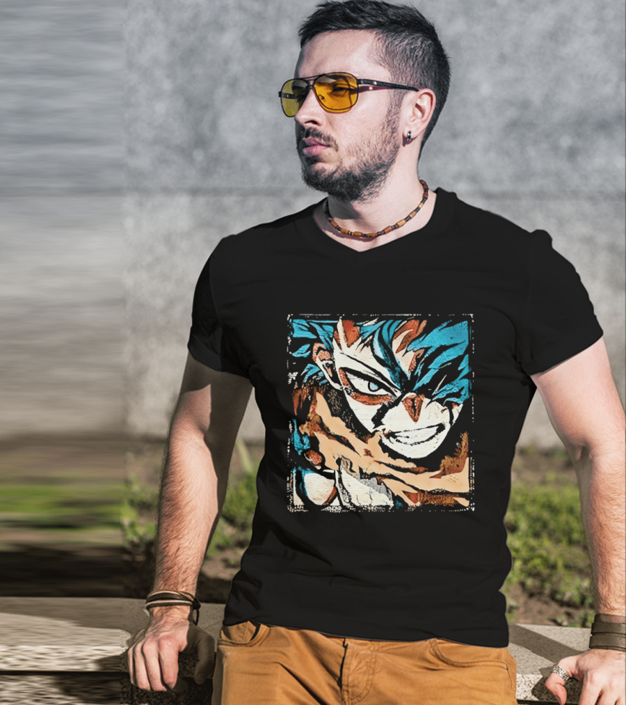 My Hero Academia Trippy Deku Blue And Red Abstract T-Shirt