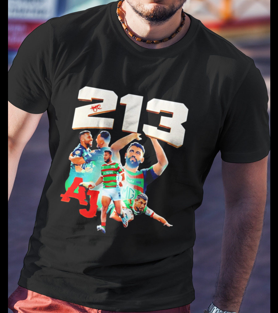 South Sydney Rabbitohs Alex Johnston 213 Record Breaker AJ Rugby T-Shirt