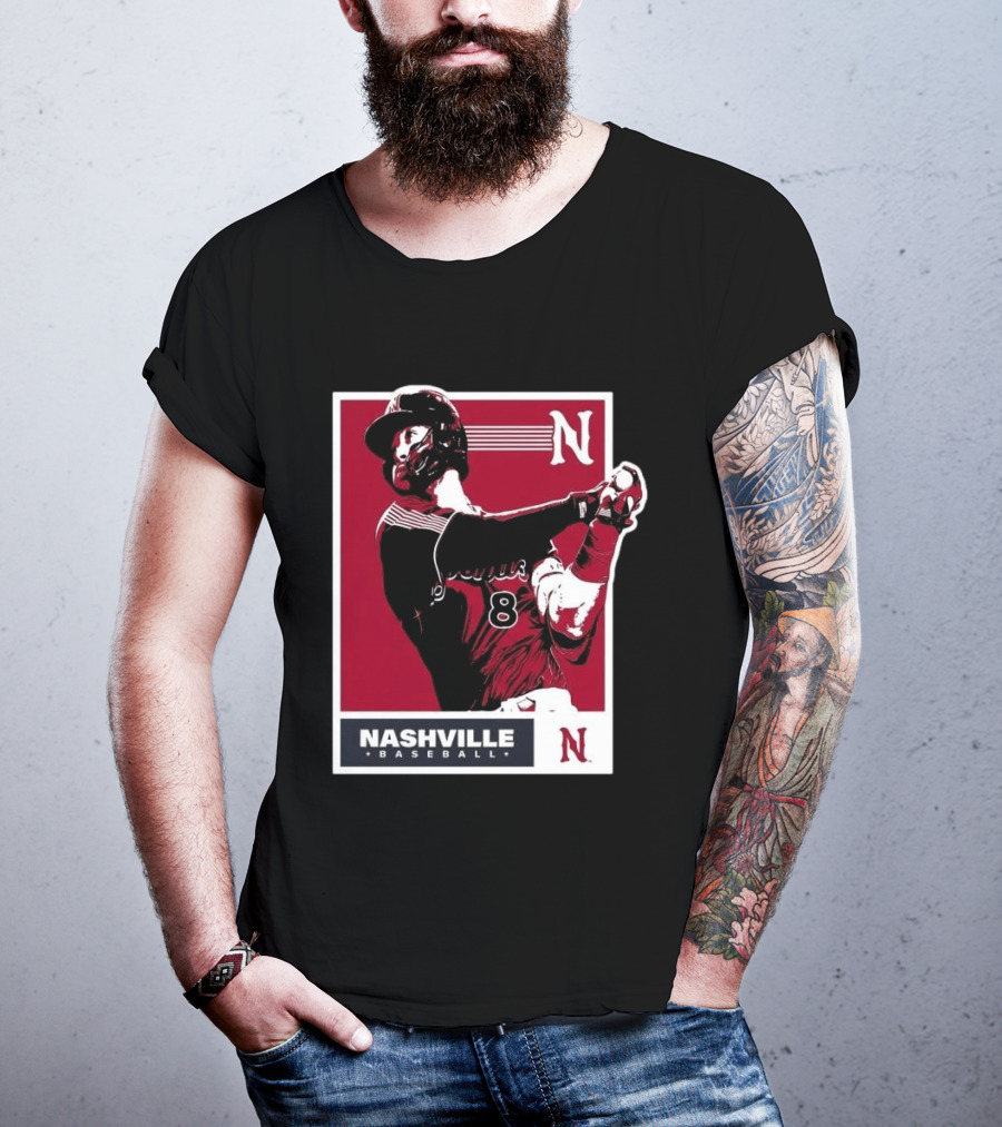 Nashville Baseball 2026 Sounds Tour Yankees Player Number 8 T-Shirt