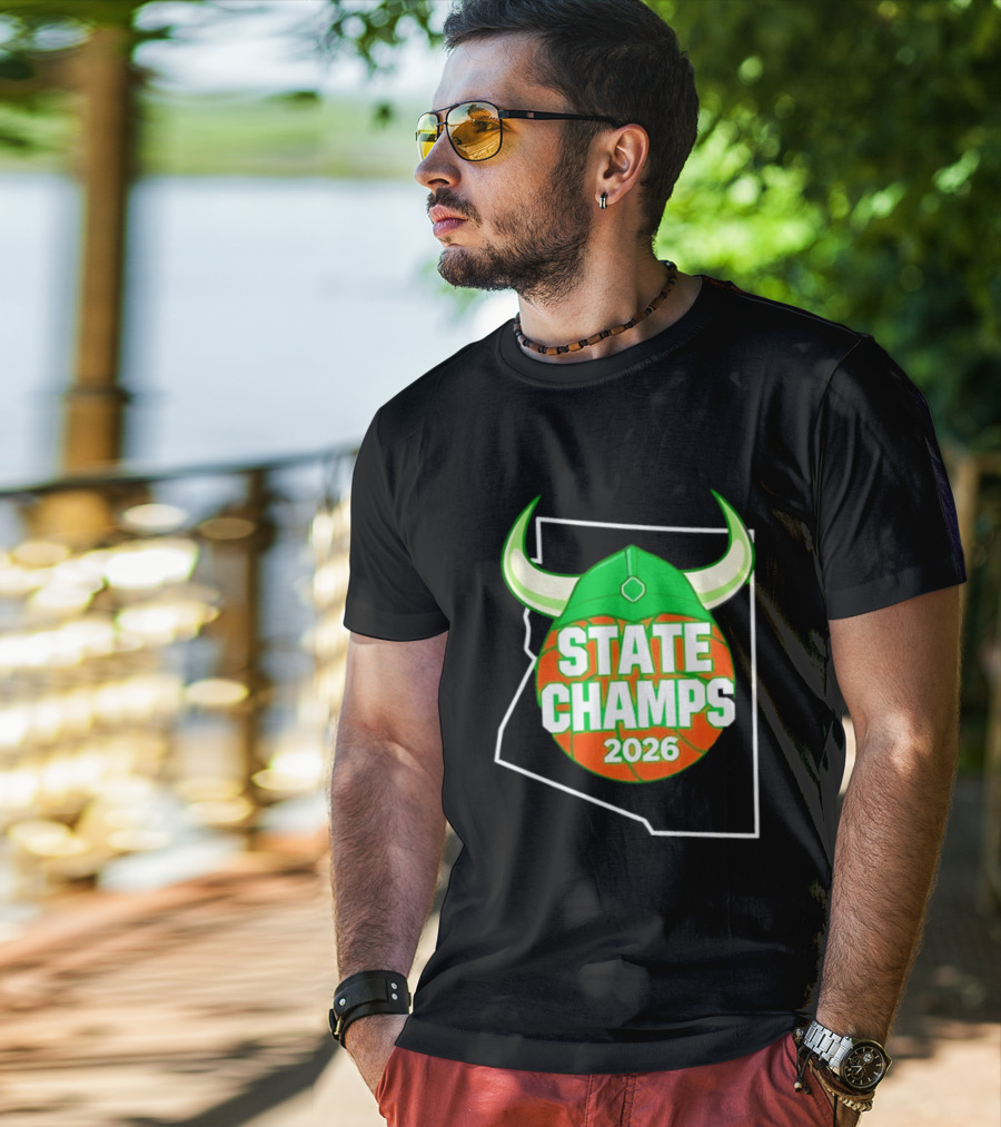 State Champs 2026 Arizona Basketball Viking Helmet T-Shirt
