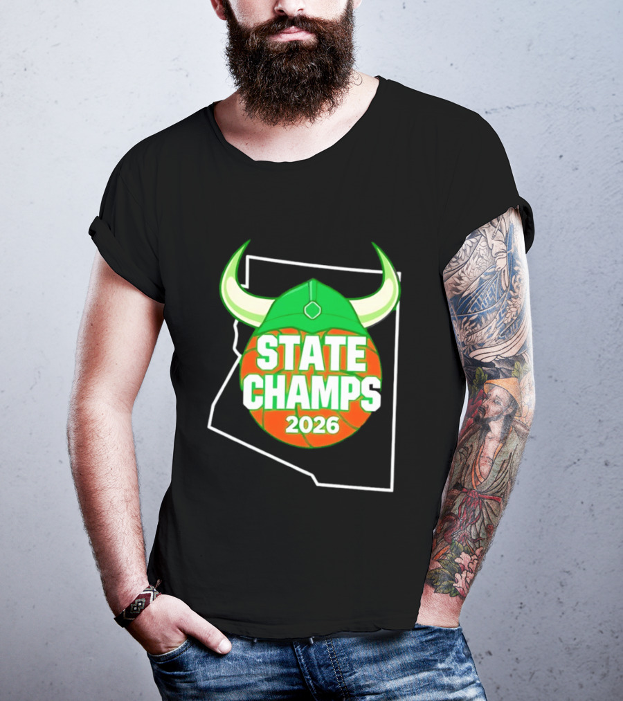 State Champs 2026 Arizona Basketball Viking Helmet T-Shirt