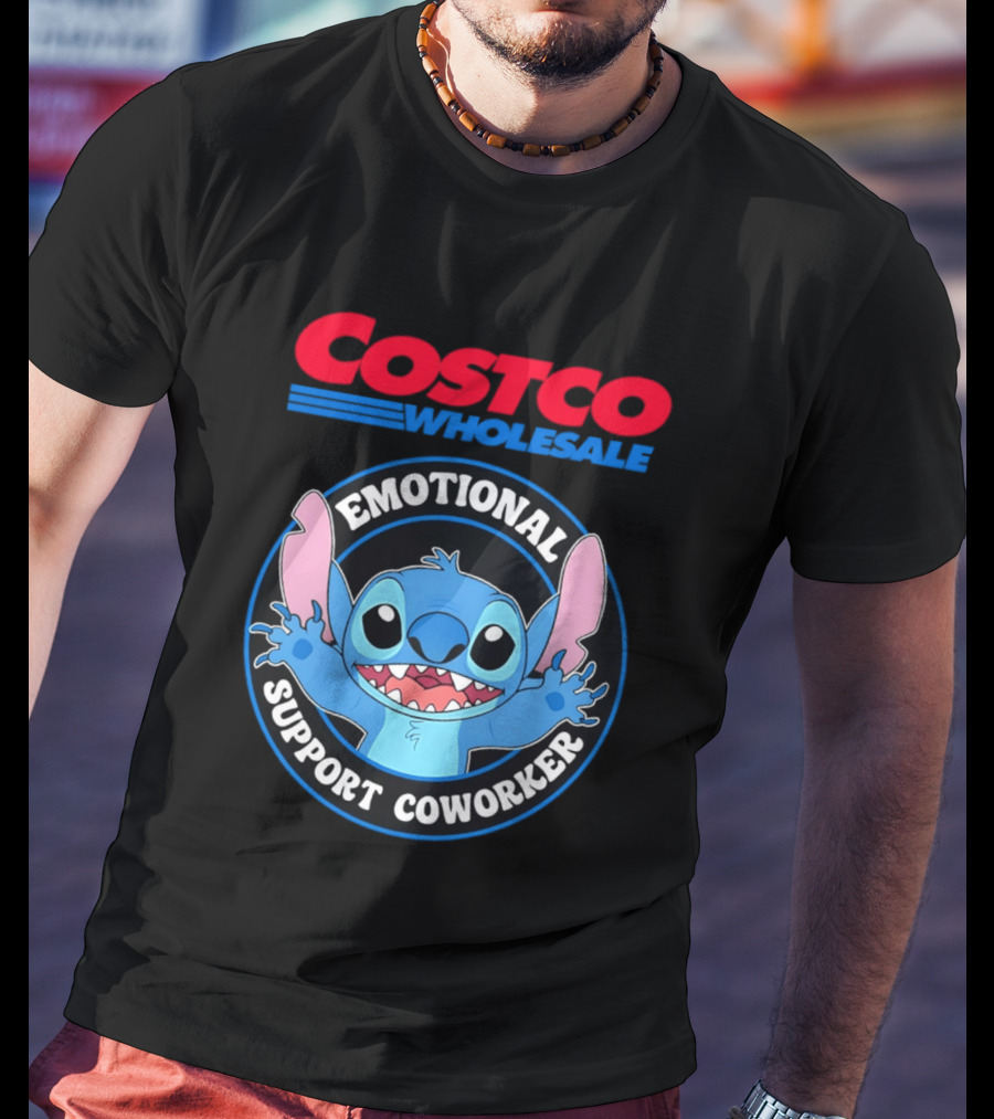 Costco Wholesale Emotional Support Coworker Stitch T-Shirt