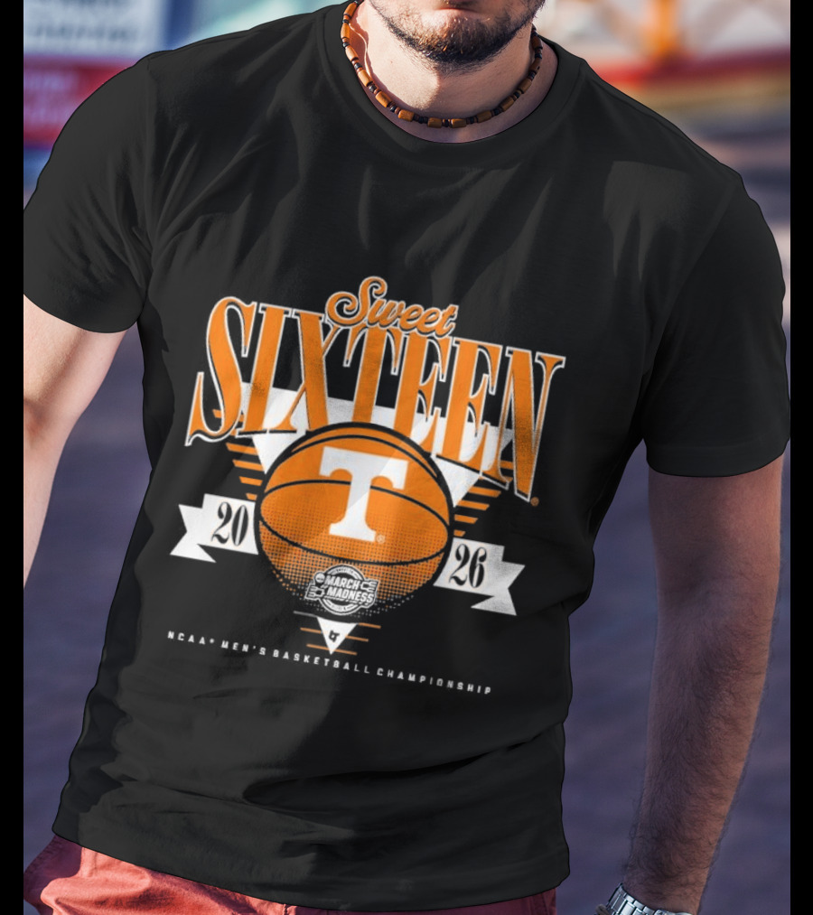 Sweet Sixteen Tennessee Volunteers MBB 2026 Basketball Celebration T-Shirt