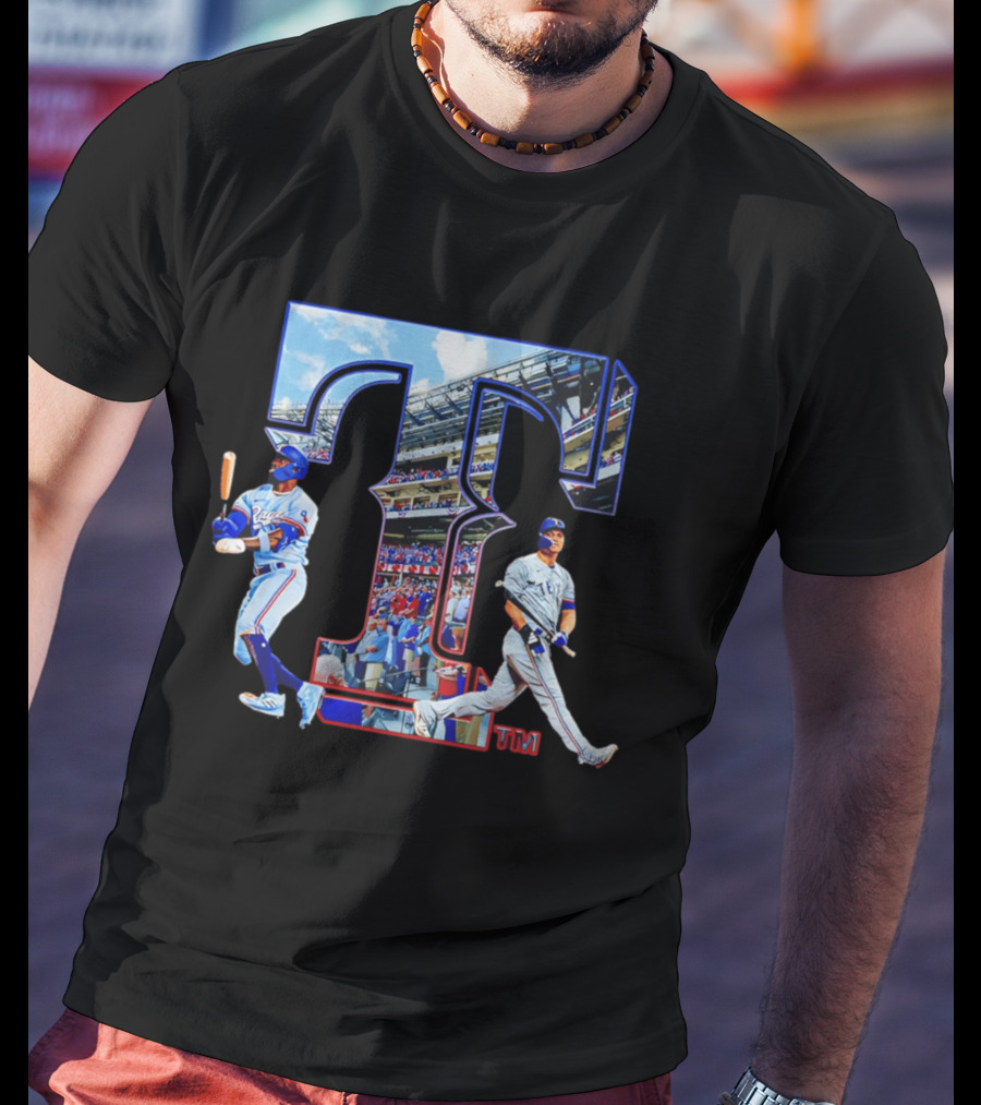 Texas Rangers Stadium Baseball Players T-Shirt
