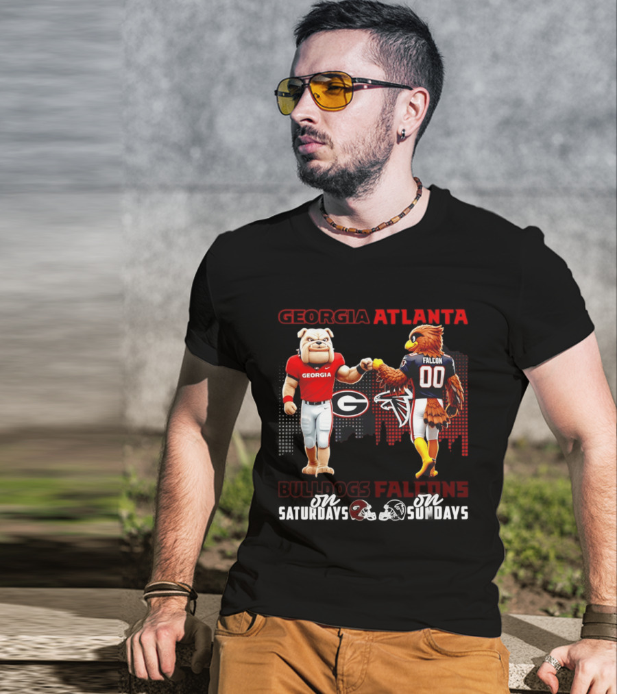 Georgia Atlanta Bulldogs Falcons Saturdays Sundays T-Shirt
