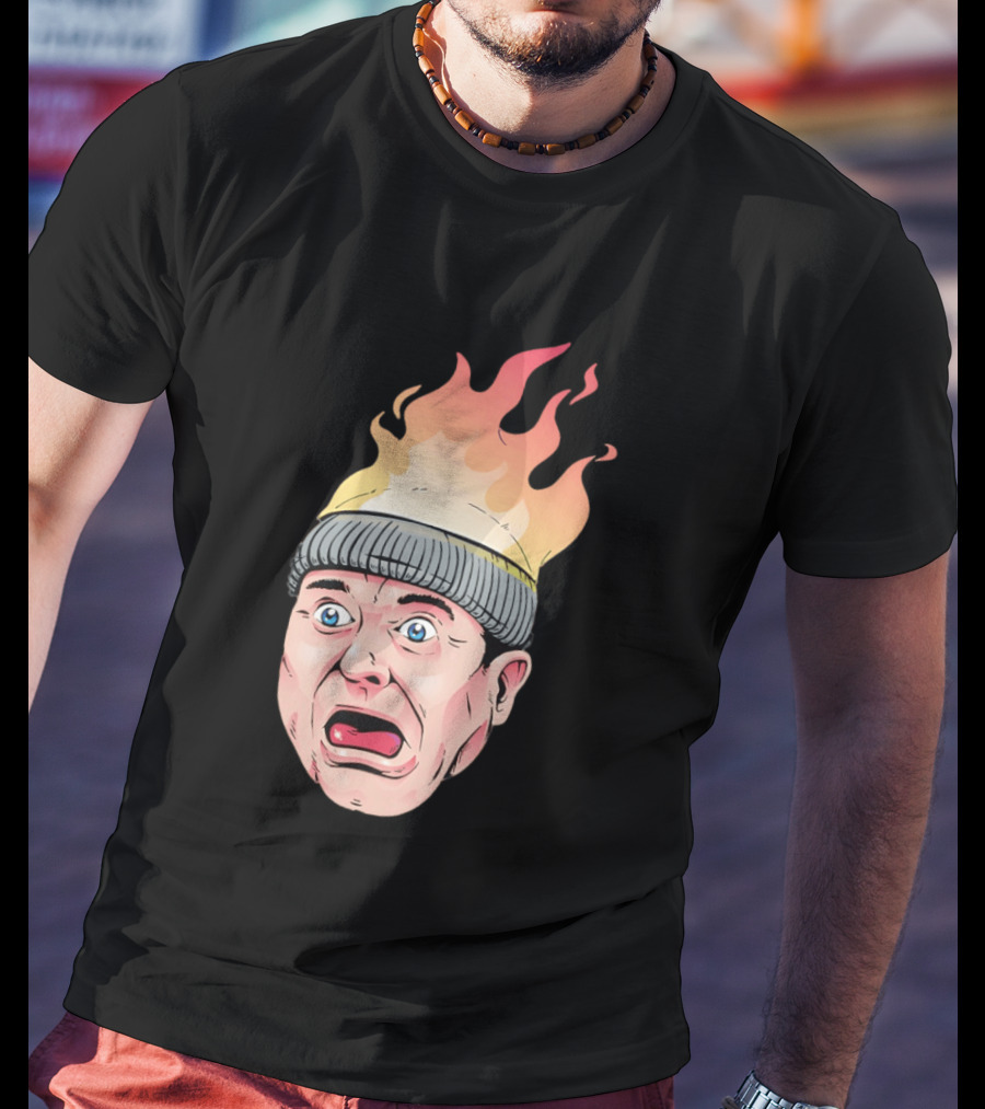 Home Alone Harry Head On Fire Meme T-Shirt