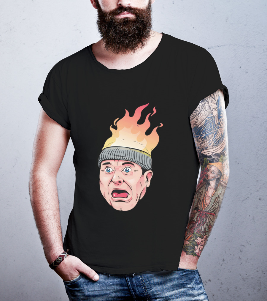 Home Alone Harry Head On Fire Meme T-Shirt