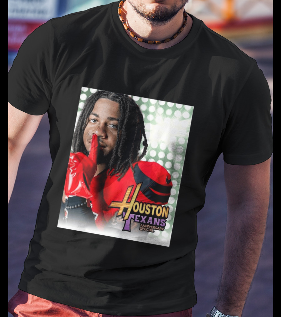 Houston Texans Anniversary Specials Stefon Diggs Hannah Montana 20th Celebration T-Shirt