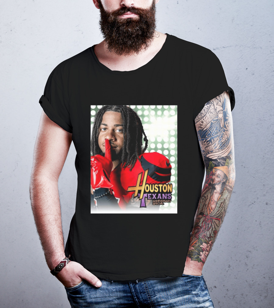 Houston Texans Anniversary Specials Stefon Diggs Hannah Montana 20th Celebration T-Shirt