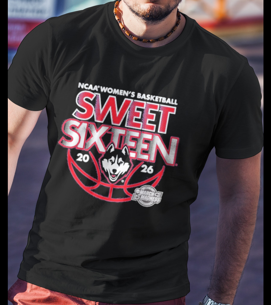 NCAA Women's Basketball UConn Huskies 2026 Sweet Sixteen March Madness T-Shirt