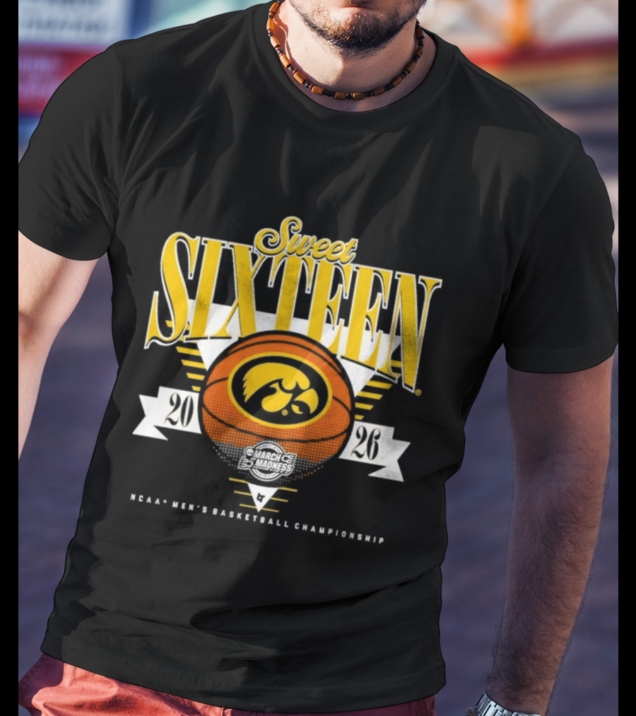 Iowa Hawkeyes NCAA MBB 2026 Sweet Sixteen Basketball Championship T-Shirt