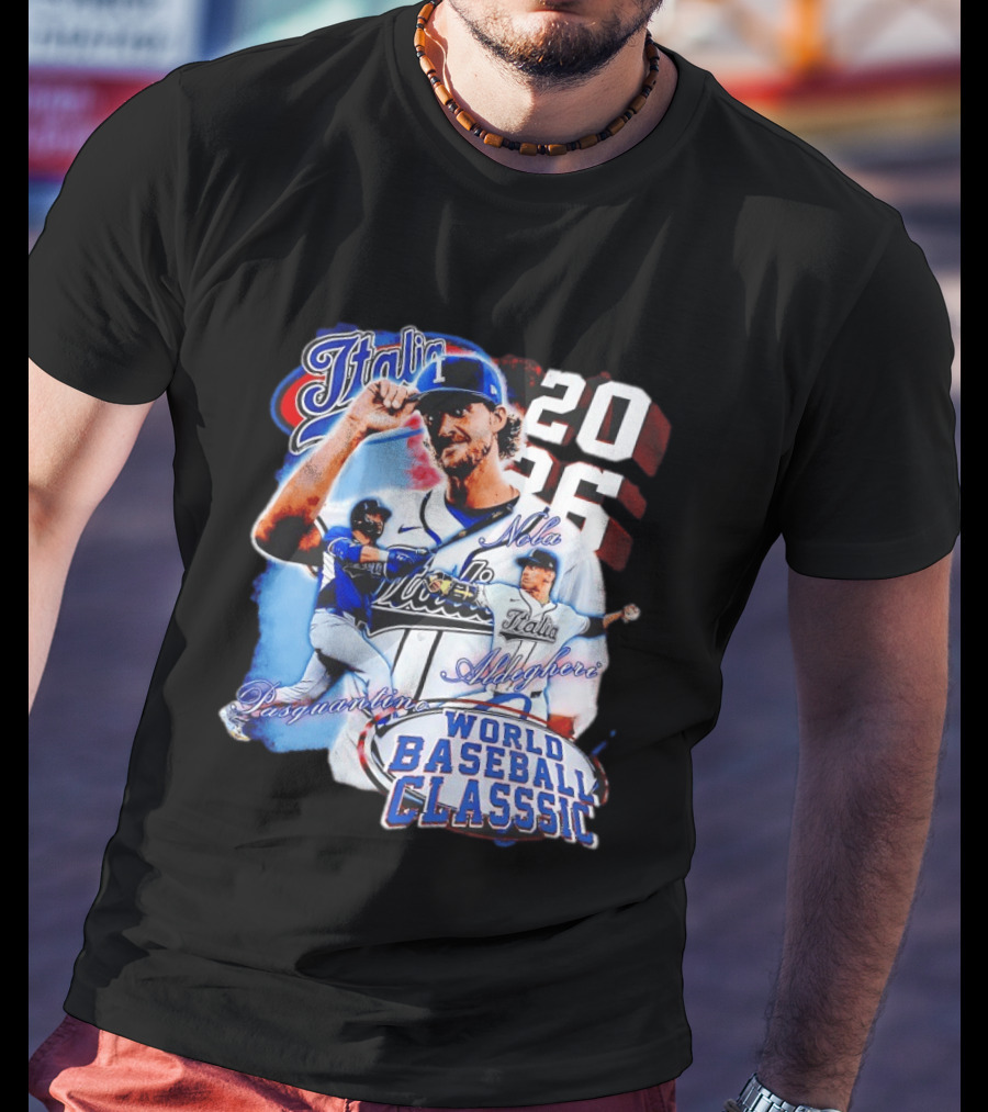 Italia 2026 World Baseball Classic Pasquantino Nola Aldegheri WBC T-Shirt