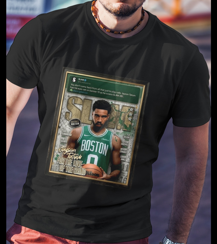 SLAM 261 Jayson Tatum Boston Celtics For The Love Of The Grind Gold Medal Edition With NBA Stars LeBron James And Cade Cunningham T-Shirt