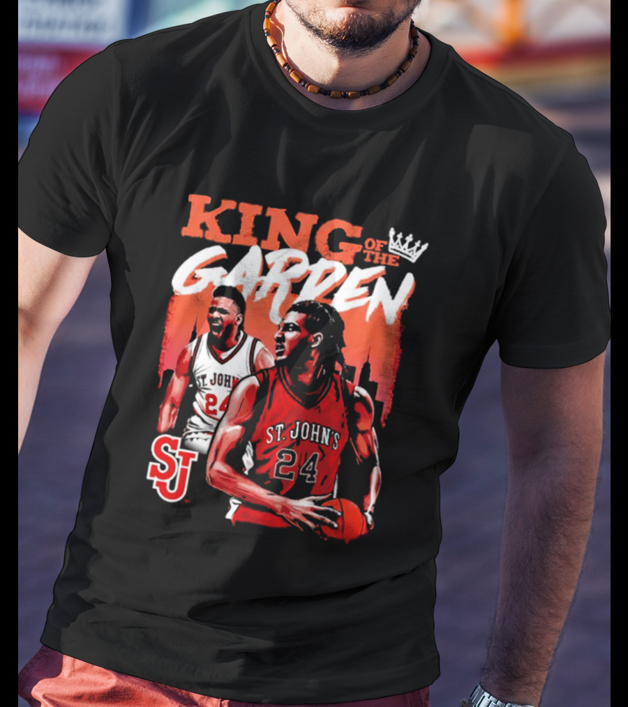 Zuby Ejiofor St. John's Red Storm 24 King Of The Garden T-Shirt