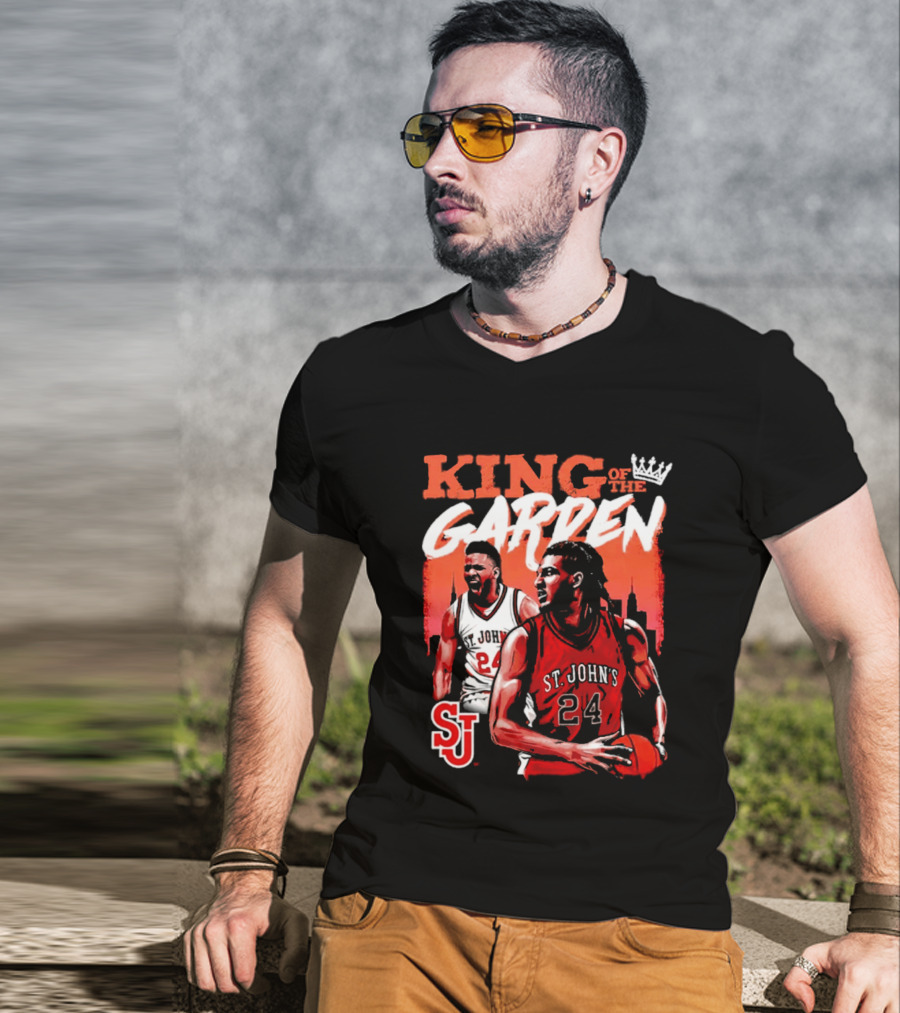 Zuby Ejiofor St. John's Red Storm 24 King Of The Garden T-Shirt