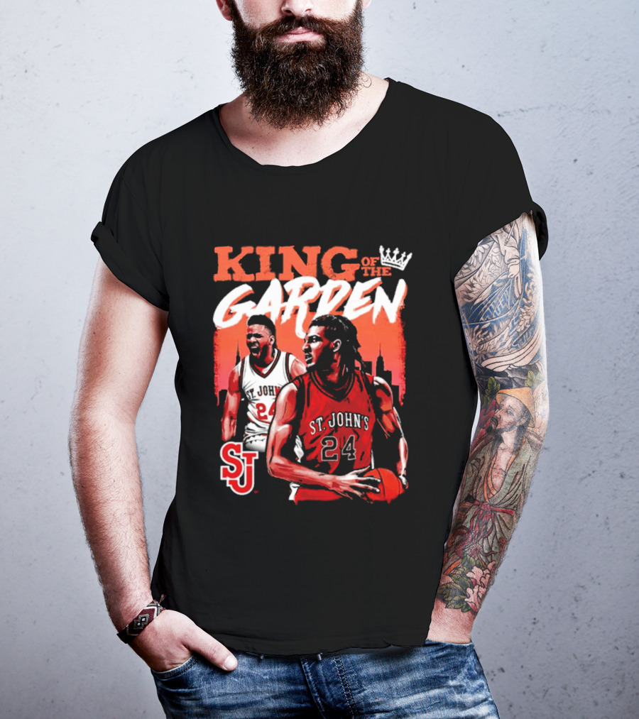 Zuby Ejiofor St. John's Red Storm 24 King Of The Garden T-Shirt