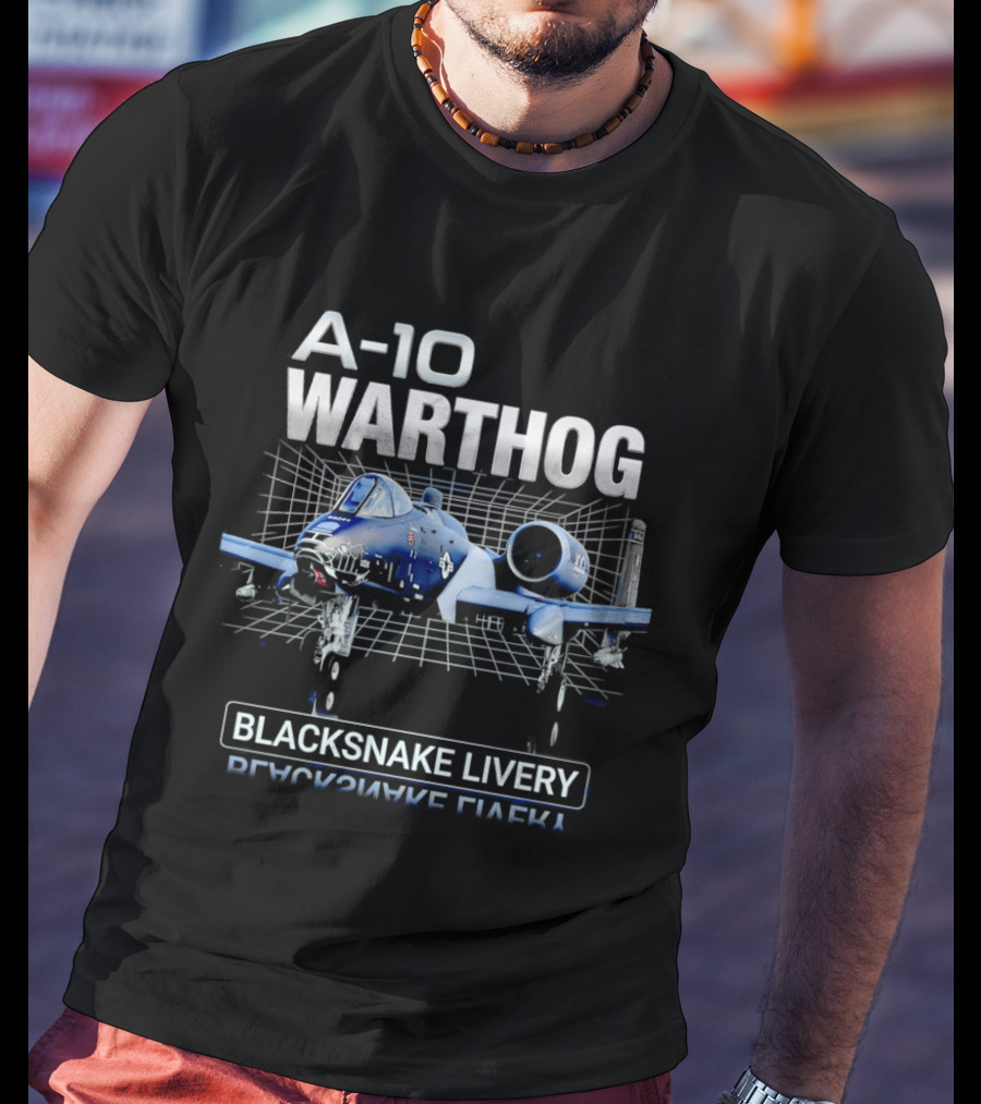 A 10 Warthog Blacksnake Livery Military Aircraft T-Shirt