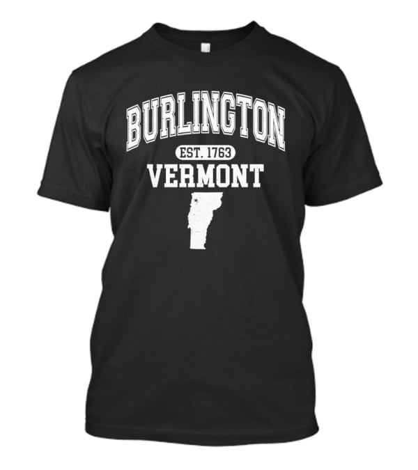 Burlington Vermont Est 1763 Map T-Shirt