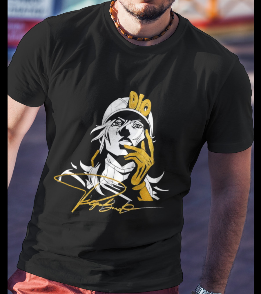 Dio JoJo's Bizarre Adventure Steel Ball Run Golden Signature T-Shirt