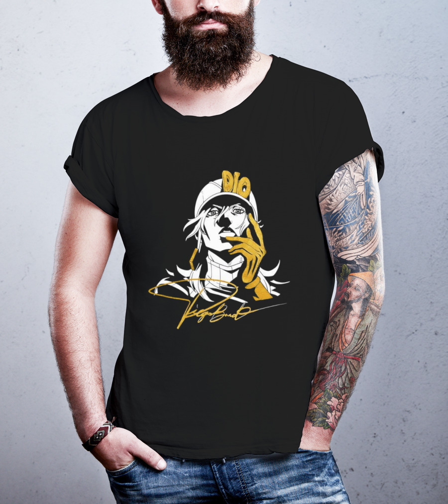 Dio JoJo's Bizarre Adventure Steel Ball Run Golden Signature T-Shirt
