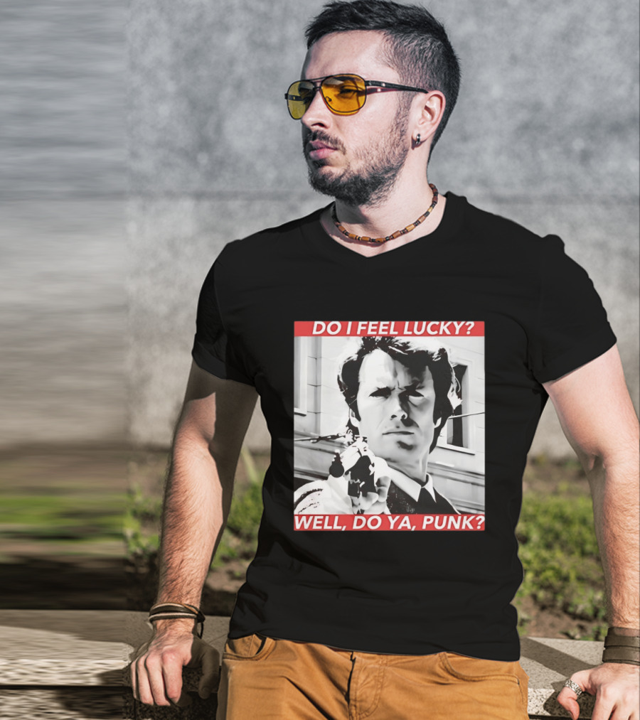 Dirty Harry Do I Feel Lucky Well Do Ya Punk Iconic Movie Scene T-Shirt