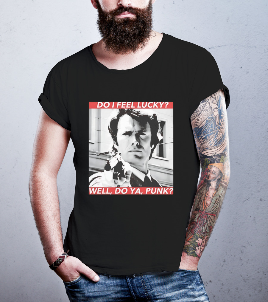 Dirty Harry Do I Feel Lucky Well Do Ya Punk Iconic Movie Scene T-Shirt