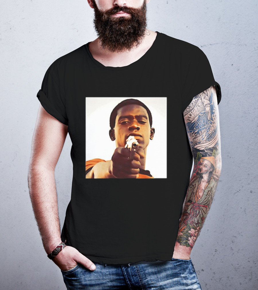 Snowfall TV Series 2017 Damson Idris Character With Gun T-Shirt