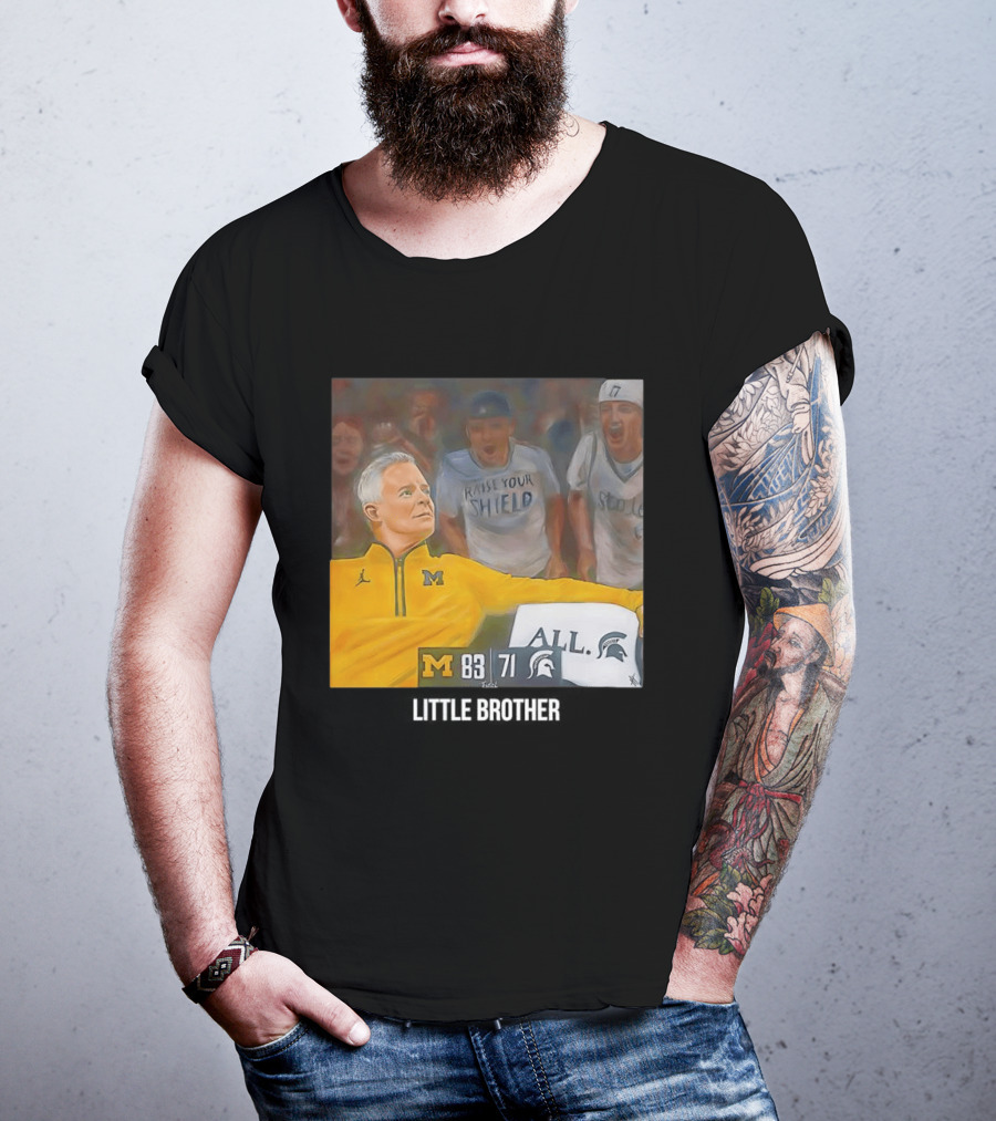Michigan 83 Vs Michigan State 71 Raise Your Shield Spartans T-Shirt
