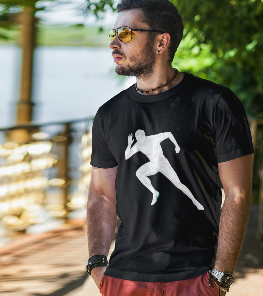 Sprint Athlete Dynamic Pose Running T-Shirt