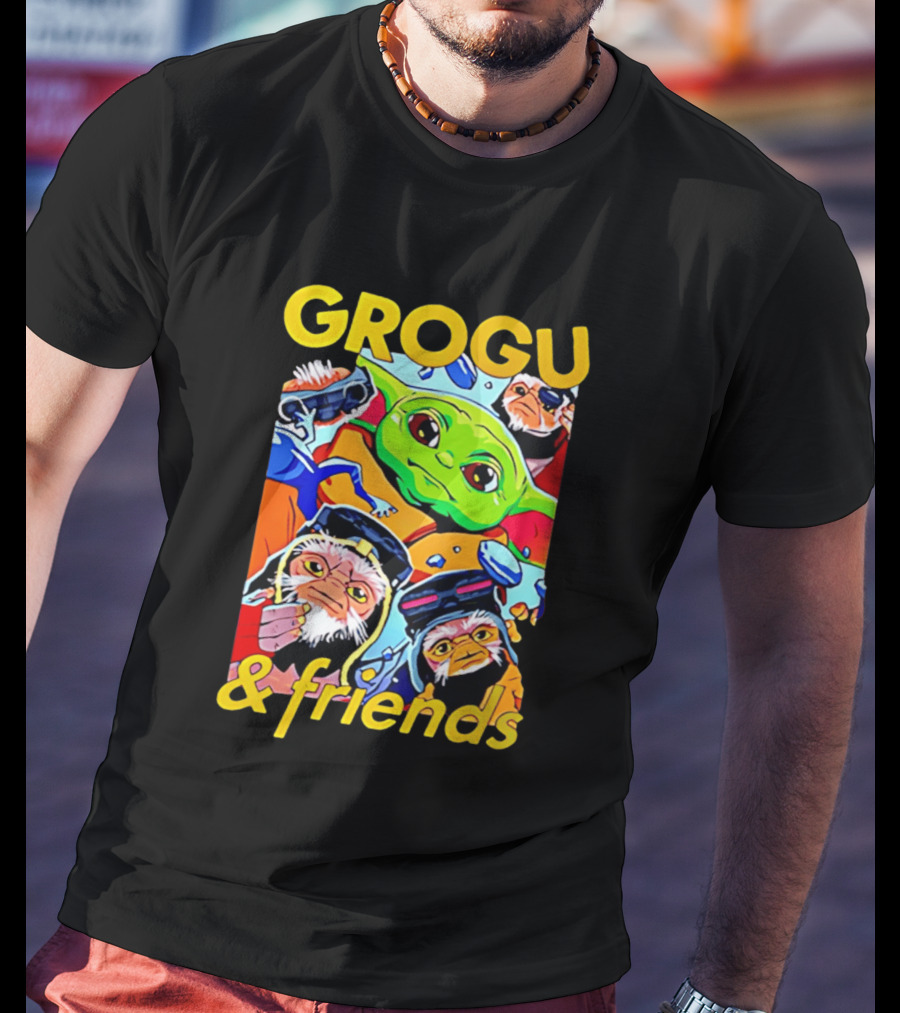 Grogu And Friends Cartoon Adventures Featuring Grogu T-Shirt