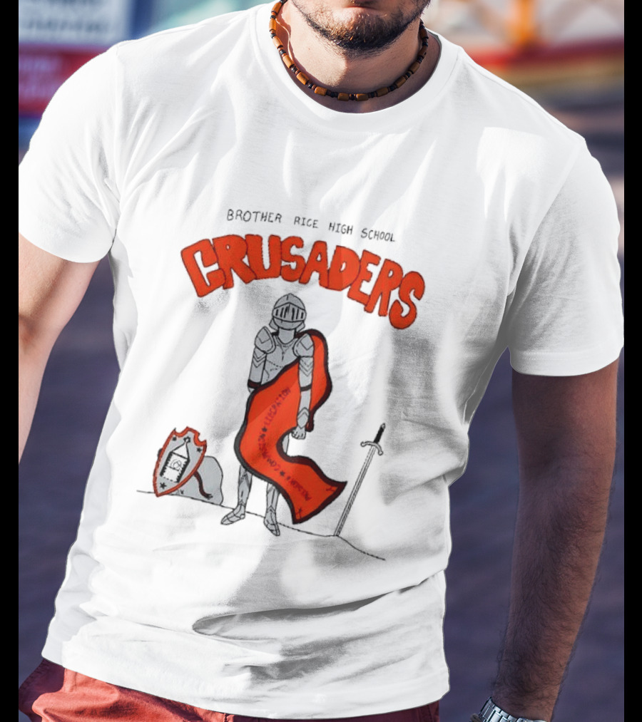 Brother Rice High School Crusaders Knight Shield And Sword T-Shirt
