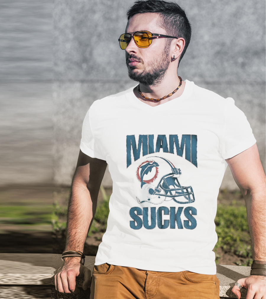 Miami Sucks Dolphins Helmet Football 2025 T-Shirt