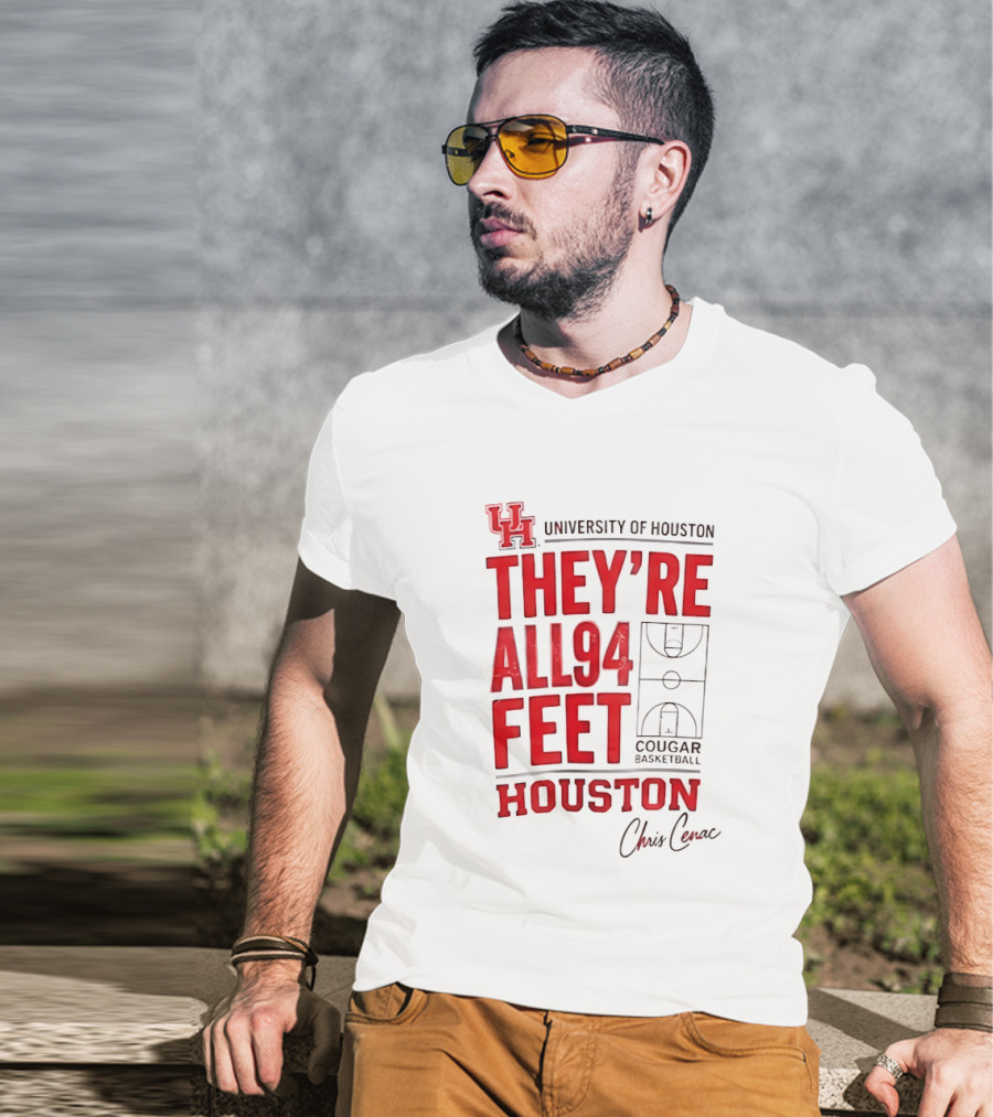 Cougar Basketball They’re All 94 Feet Houston Chris Cenac T-Shirt