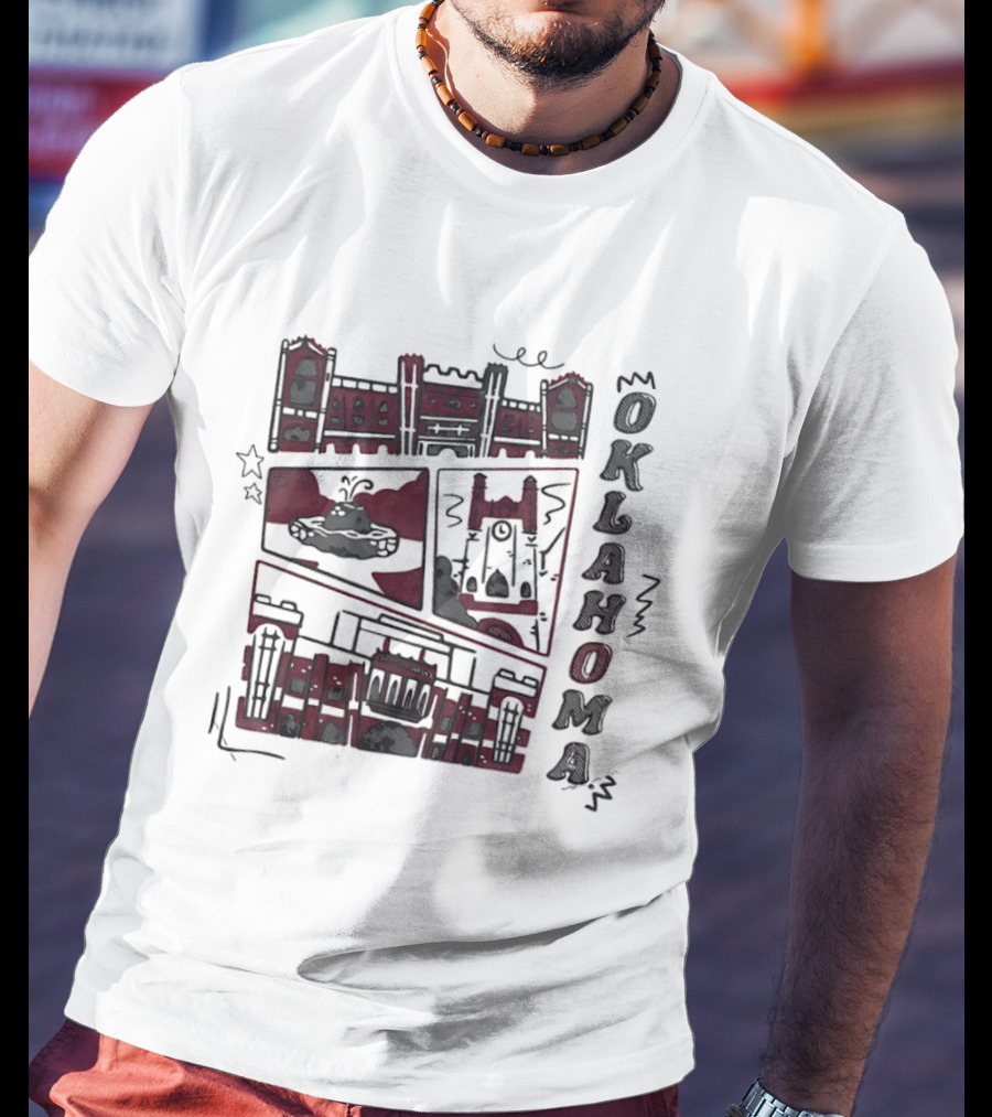 Oklahoma Sooners Football University Of Oklahoma Campus Landmarks T-Shirt
