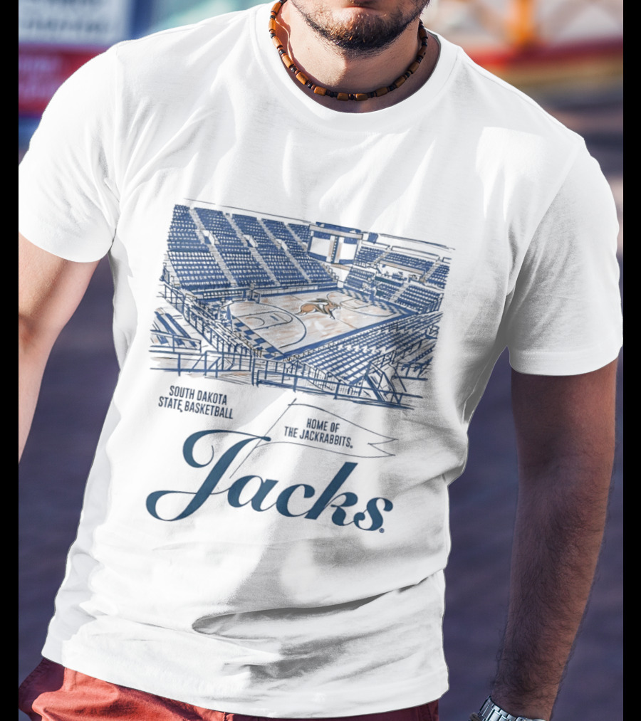 South Dakota State University Jackrabbits Basketball Court Jacks T-Shirt