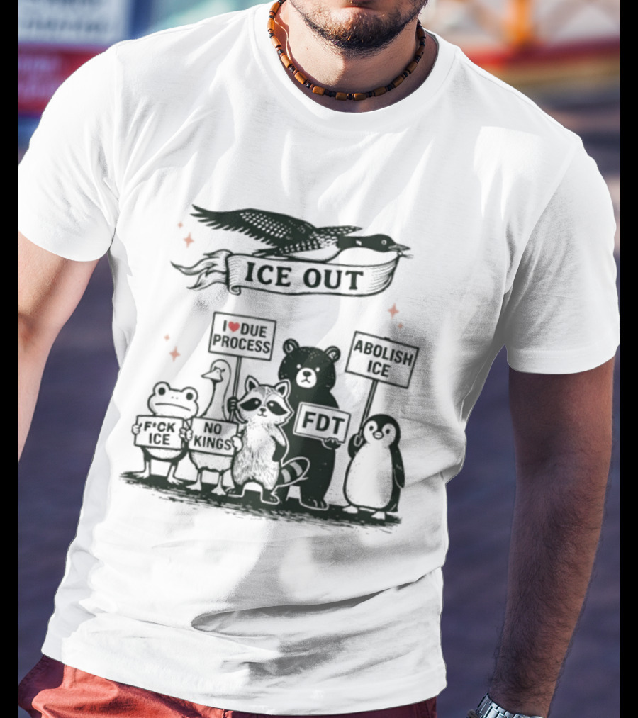 Resistance Ice Out Minnesota Protest Abolish ICE Animal Meme T-Shirt