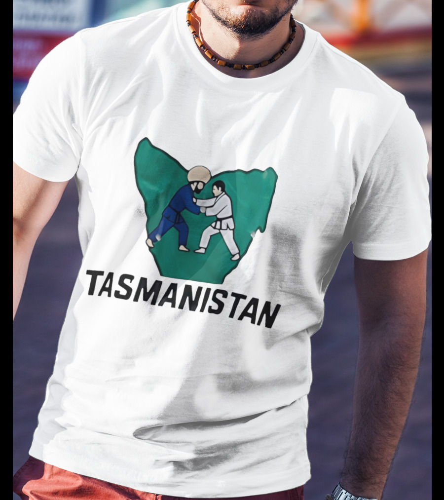 Tasmanistan Judo Cartoon Tasmania Map T-Shirt